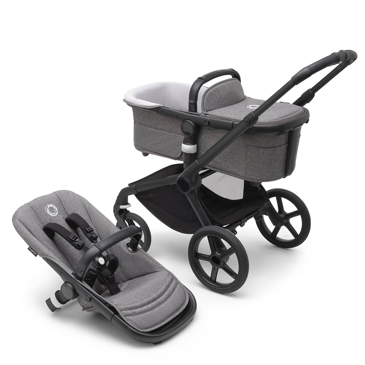 Bugaboo Fox 5 Kinderwagen Basis Graphit - Grau Meliert