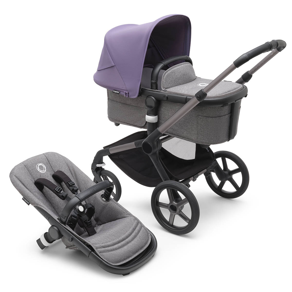 Bugaboo Kinderwagen Fox 5 Graphit - Grau Meliert Astro Purple
