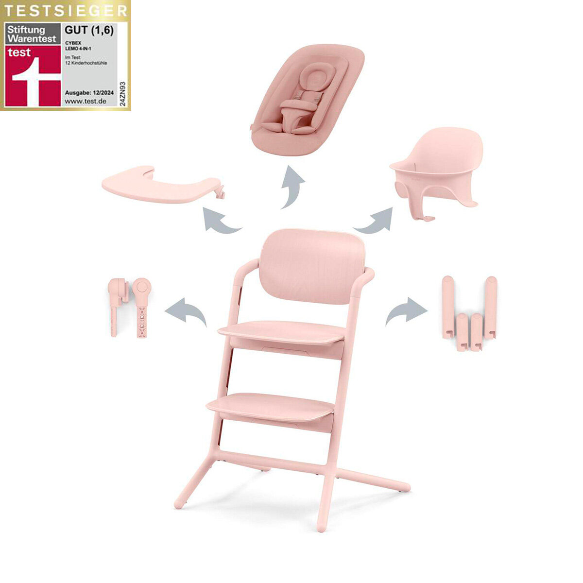 Cybex Lemo 4in1 Hochstuhl Set Pearl Pink