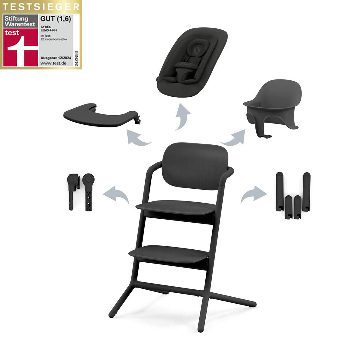 Cybex Lemo 4in1 Hochstuhl Set Stunning Black