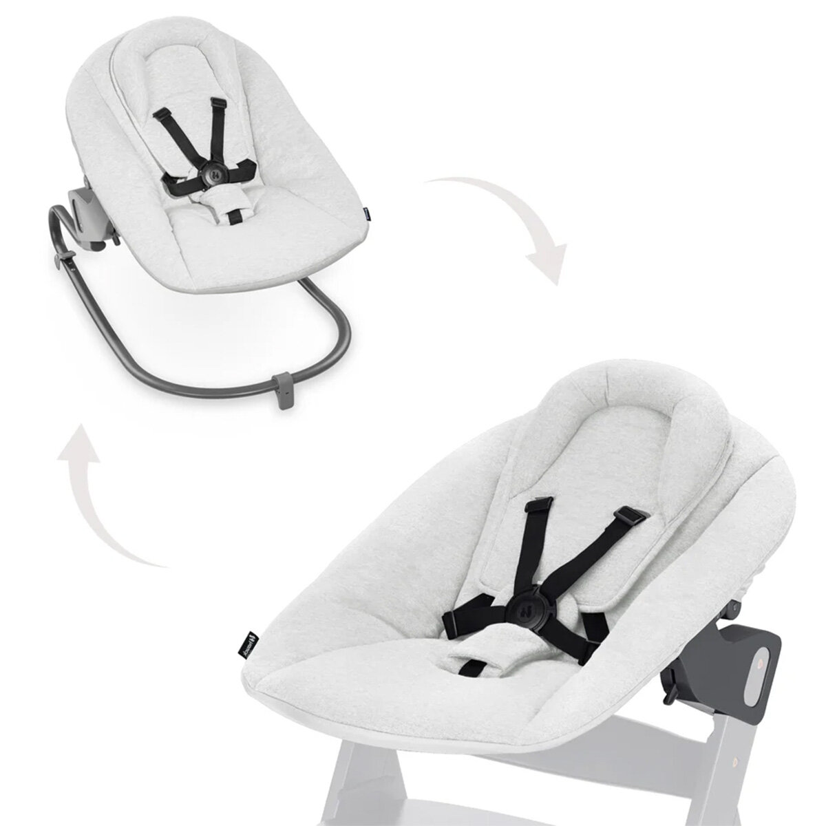 Hauck Alpha Bouncer Premium Babywippe Light Grey