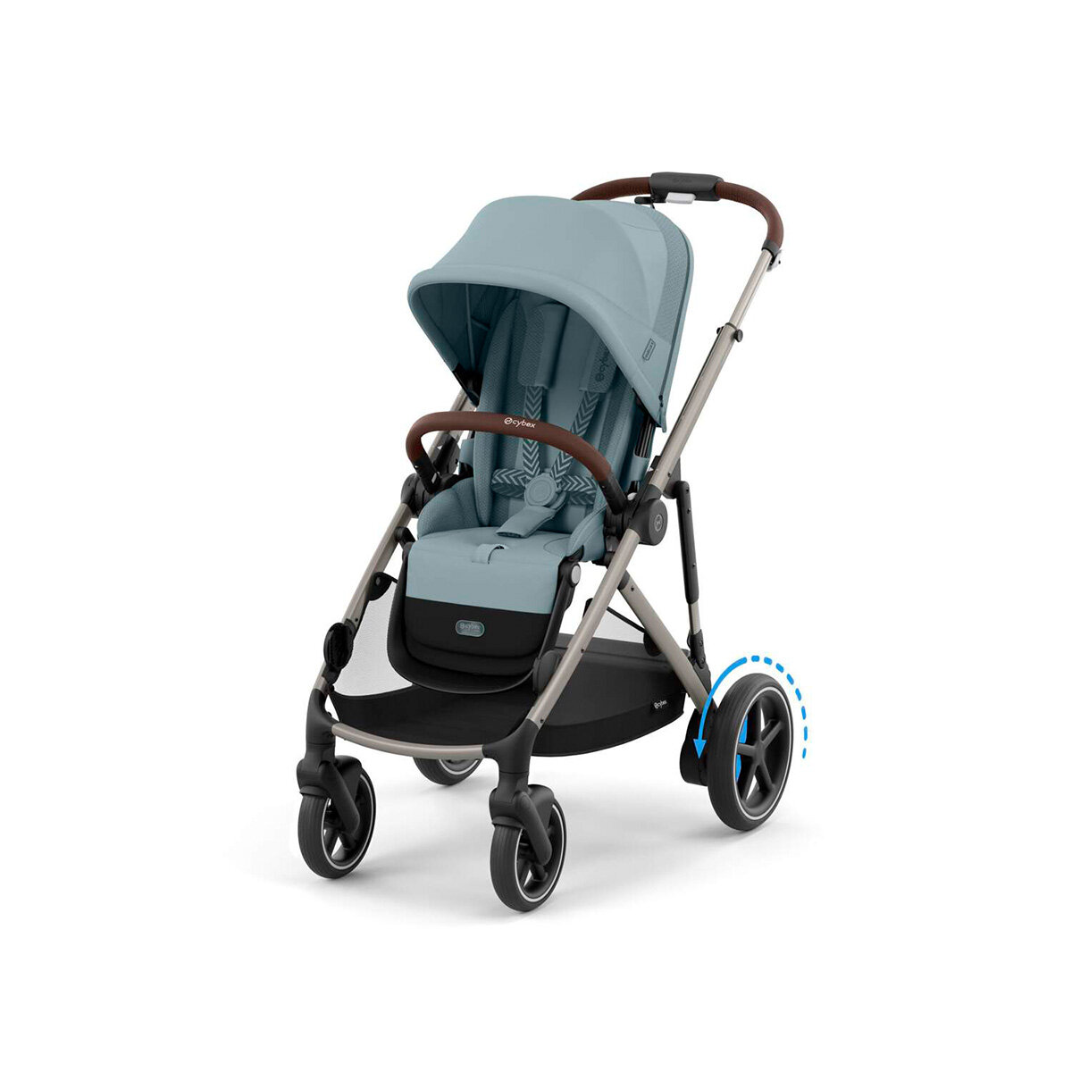 Cybex Gold Buggy e-Gazelle S Stormy Blue (Taupe Frame)