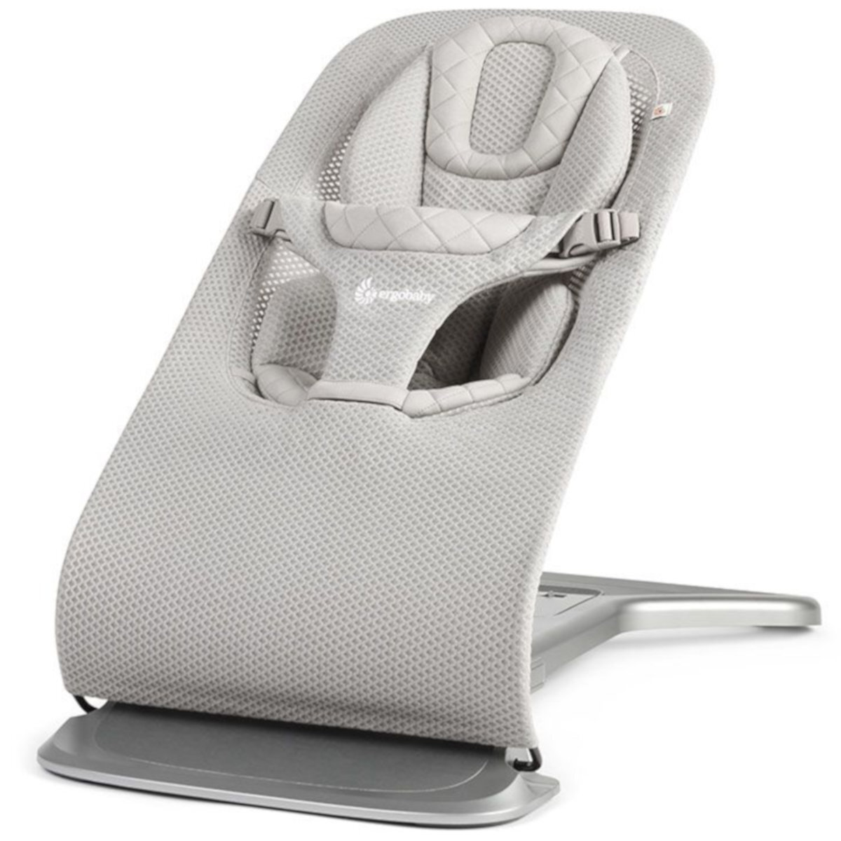 Ergobaby Evolve Bouncer Babywippe für Neugeborene Light Grey Mesh