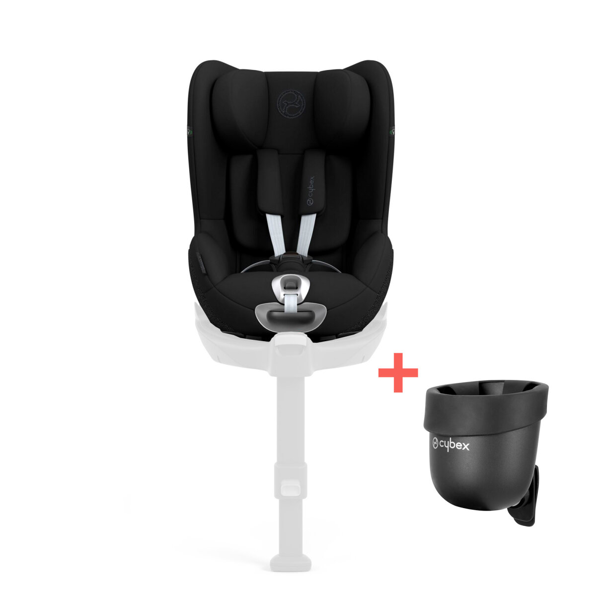 Cybex Kindersitz Sirona T i-Size + Gratis Getränkehalter Sepia Black