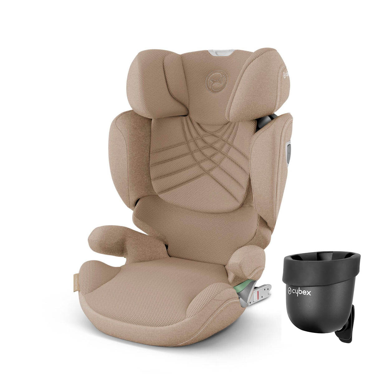 Cybex Kindersitz Solution T i-Fix Gratis Getränkehalter Cozy Beige