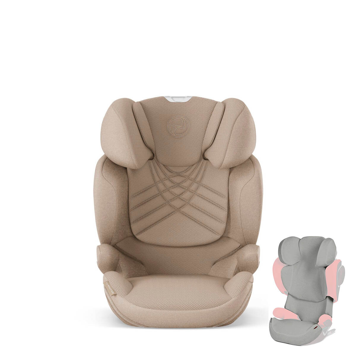Cybex Solution T i-Fix Plus Kindersitz Cozy Beige + Gratis Sommerbezug