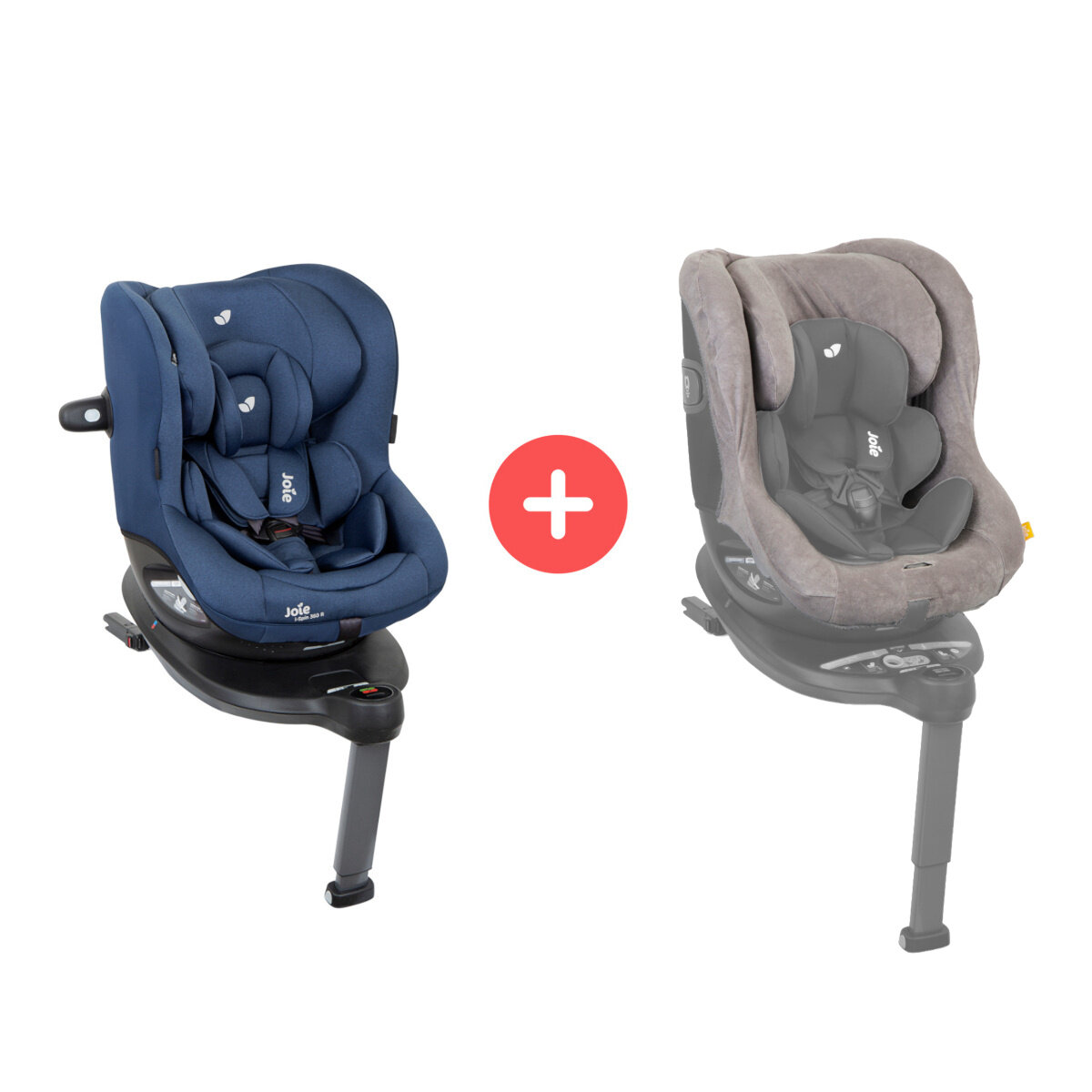 Joie i-Spin 360 R Deep Sea inklusive Schonbezug Gray Flannel