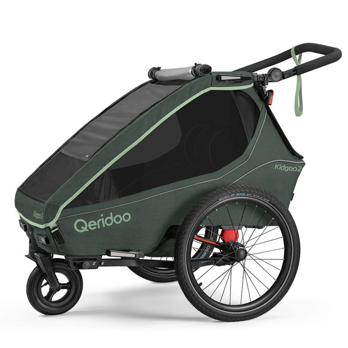 Qeridoo Fahrradanhänger Kidgoo 2 2026 Forest Green