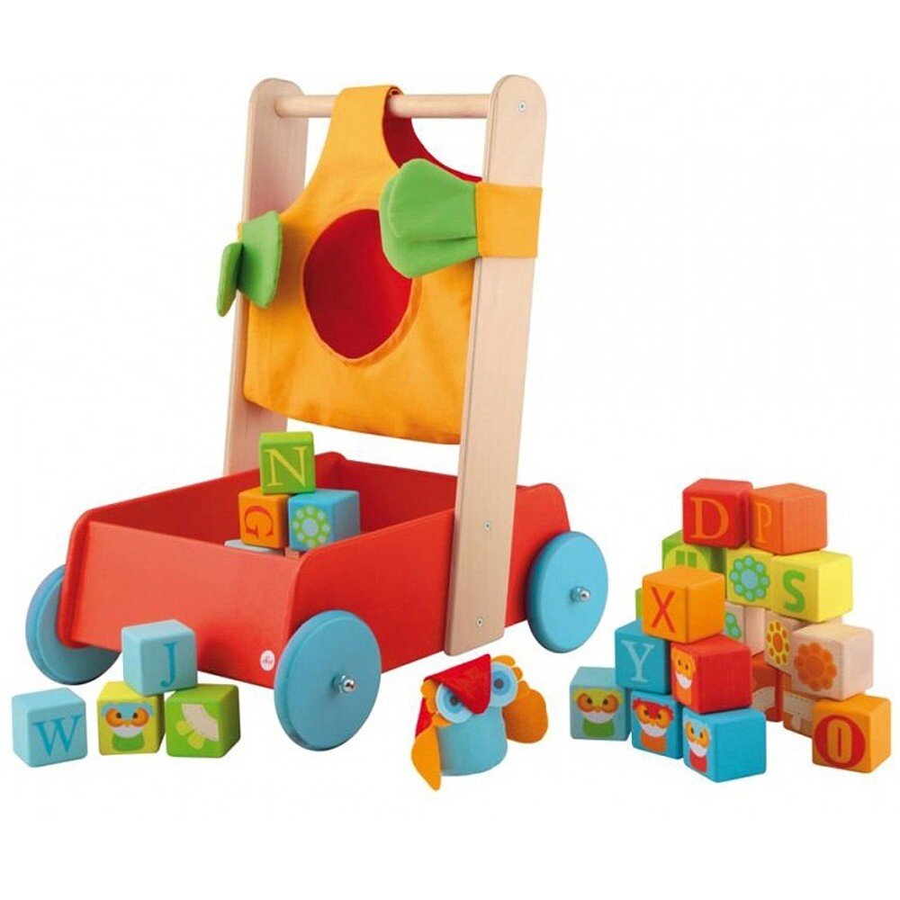 Sevi 82721 - Lauflernwagen mit Bausteinen