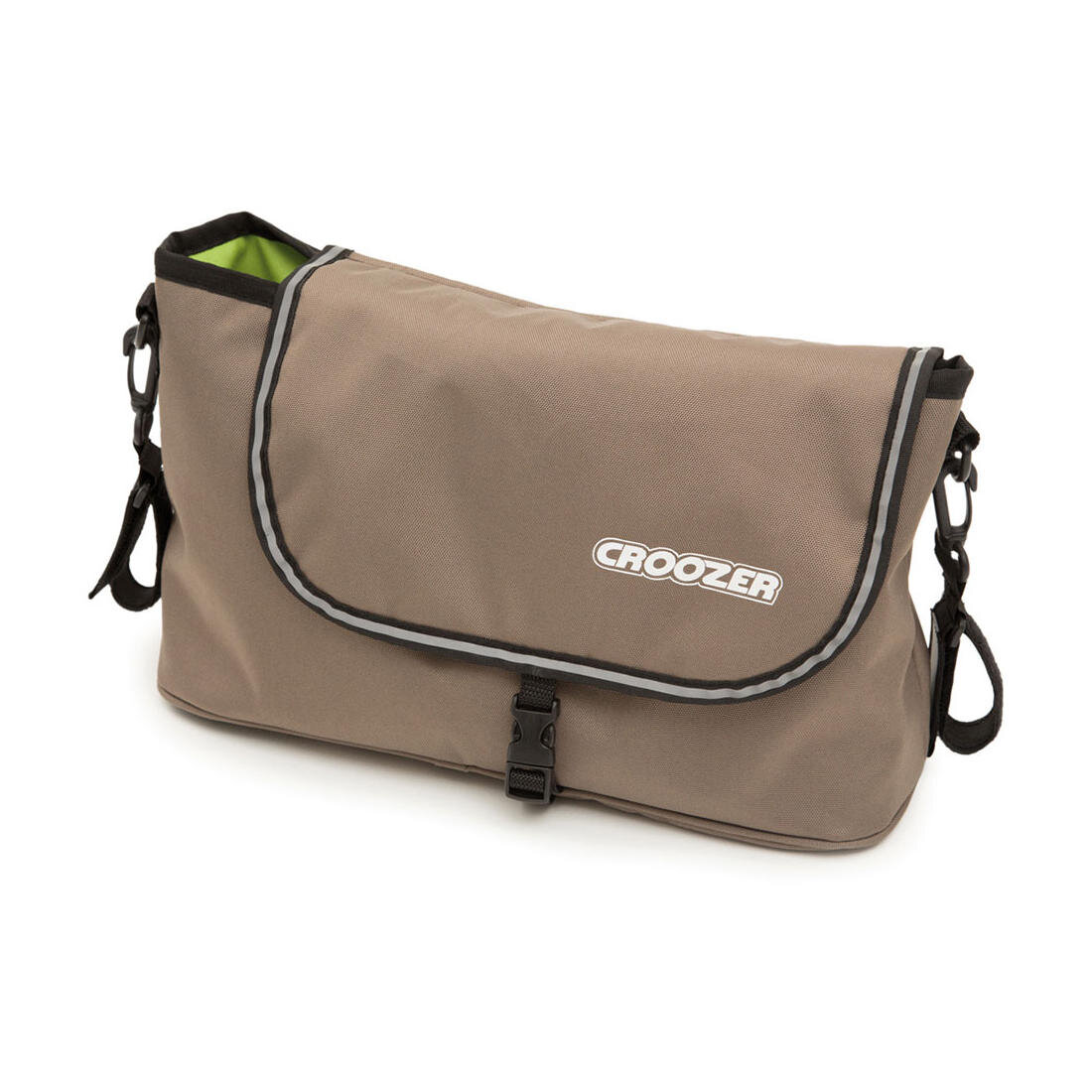 Croozer Schiebebügeltasche für Fahrradanhänger Sand grey - Meadow green