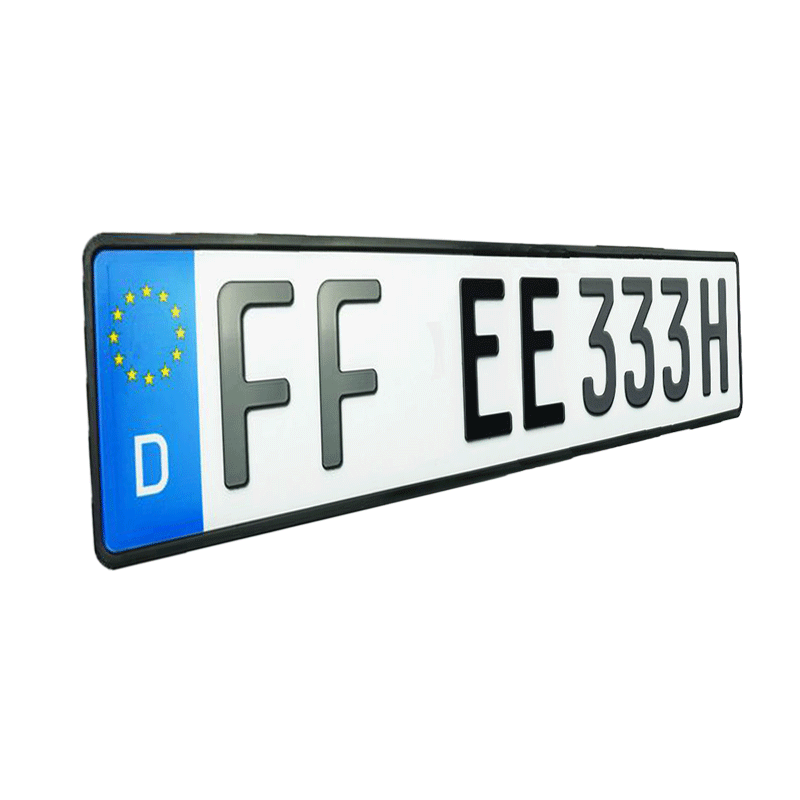 3D H-Kennzeichen 520 mm HOCHGLANZ