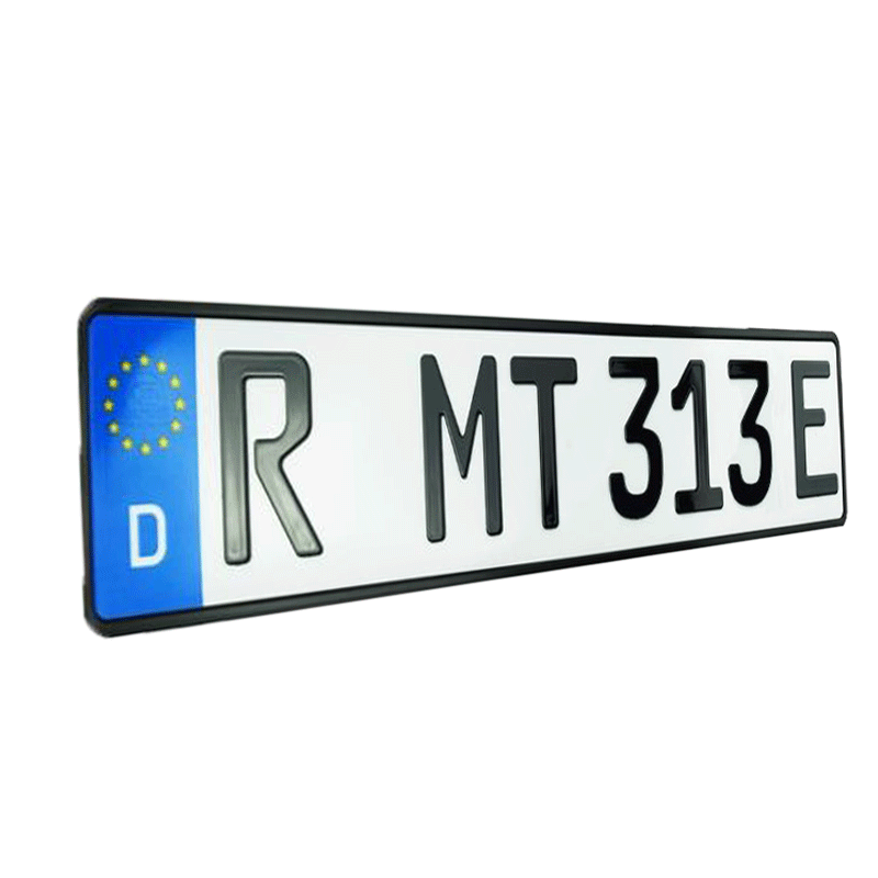 3D E-Kennzeichen 520 mm HOCHGLANZ