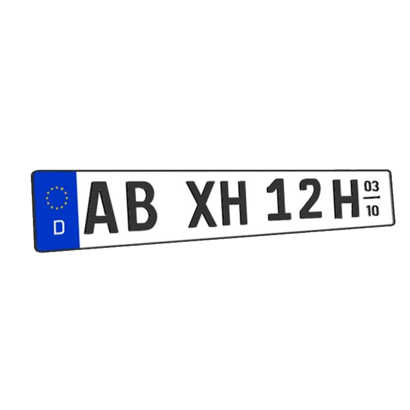 3D H-Kennzeichen mit Saison 520 mm MATT