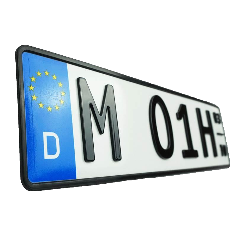 3D H-Kennzeichen mit Saison kurz HOCHGLANZ