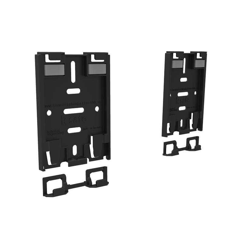 KSafe - Rahmenloser Kennzeichenhalter - Set für 2 Kennzeichen
