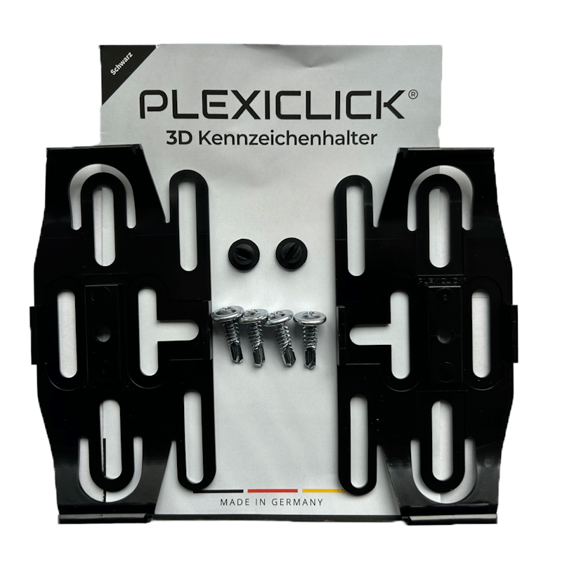 Plexiclick für 3D Kennzeichen Schwarz