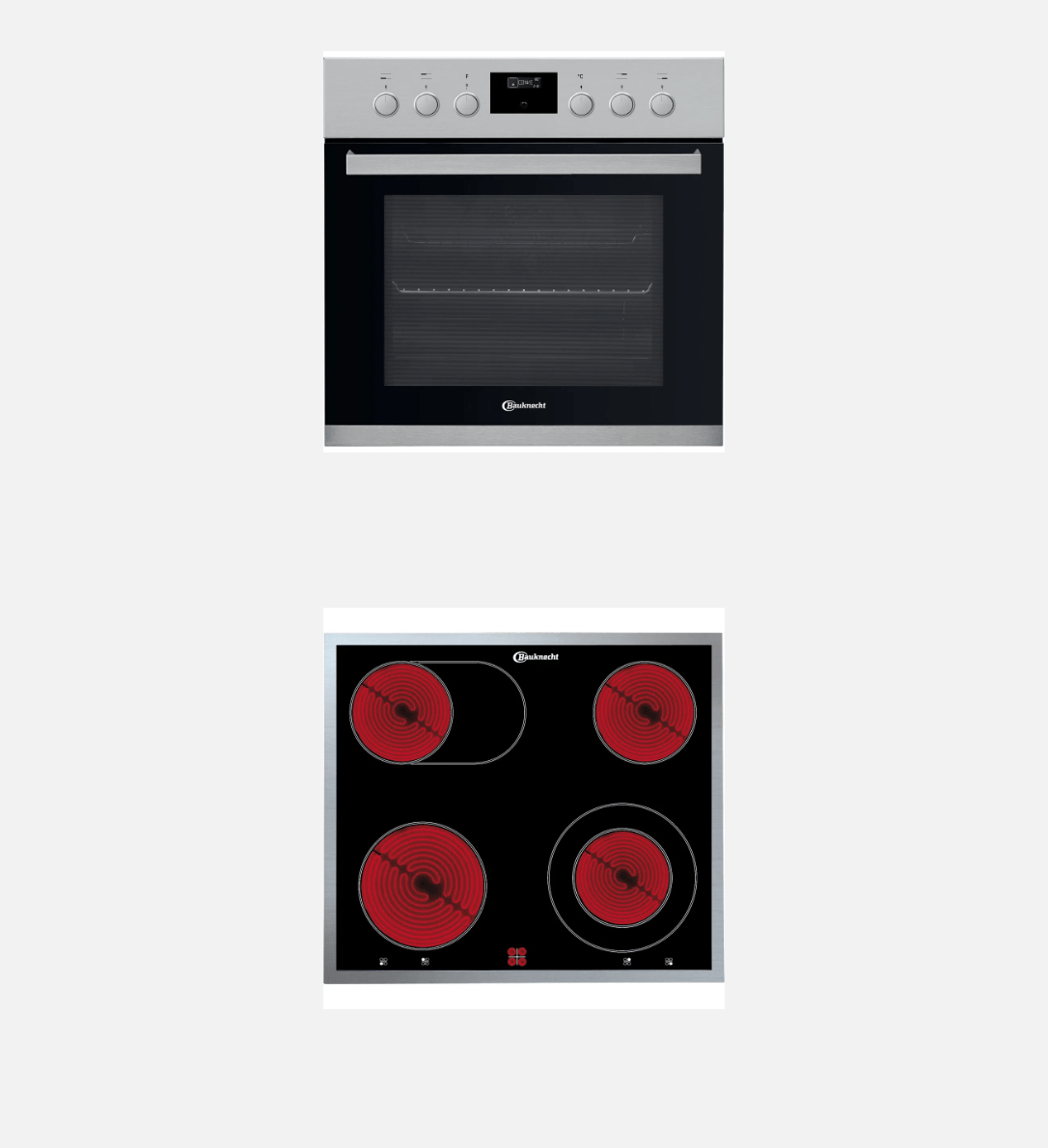 Bauknecht Einbauherdset HEKO P300 : Einbauherd HIS3 EP8V2 IN + Kochfeld CHR 9642 IN