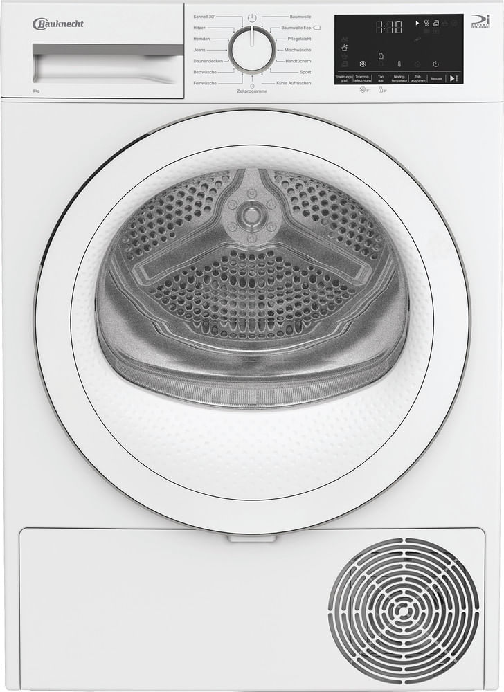 Bauknecht Wärmepumpentrockner: freistehend, 8,0 kg - BT 84D WWS
