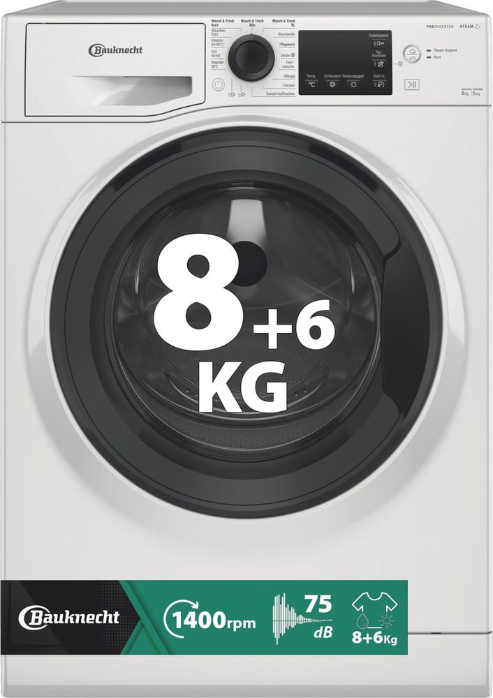 Bauknecht Waschtrockner: 8,0 kg - WATK Sense 86 DC