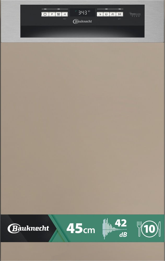 Bauknecht teilintegrierter Geschirrspüler: 45 cm Kompaktgerät - BK6PB10BS7A0