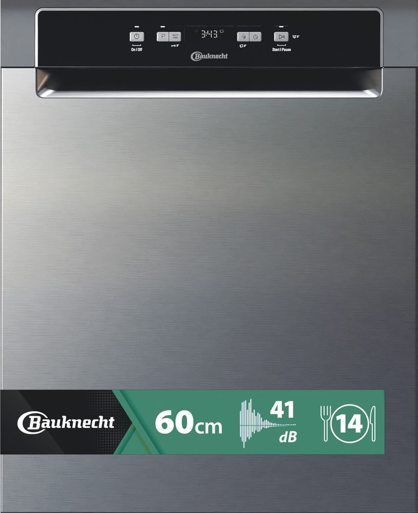 Bauknecht Unterbau-Geschirrspüler: 60 cm, Farbe Edelstahl - B0U D641A X