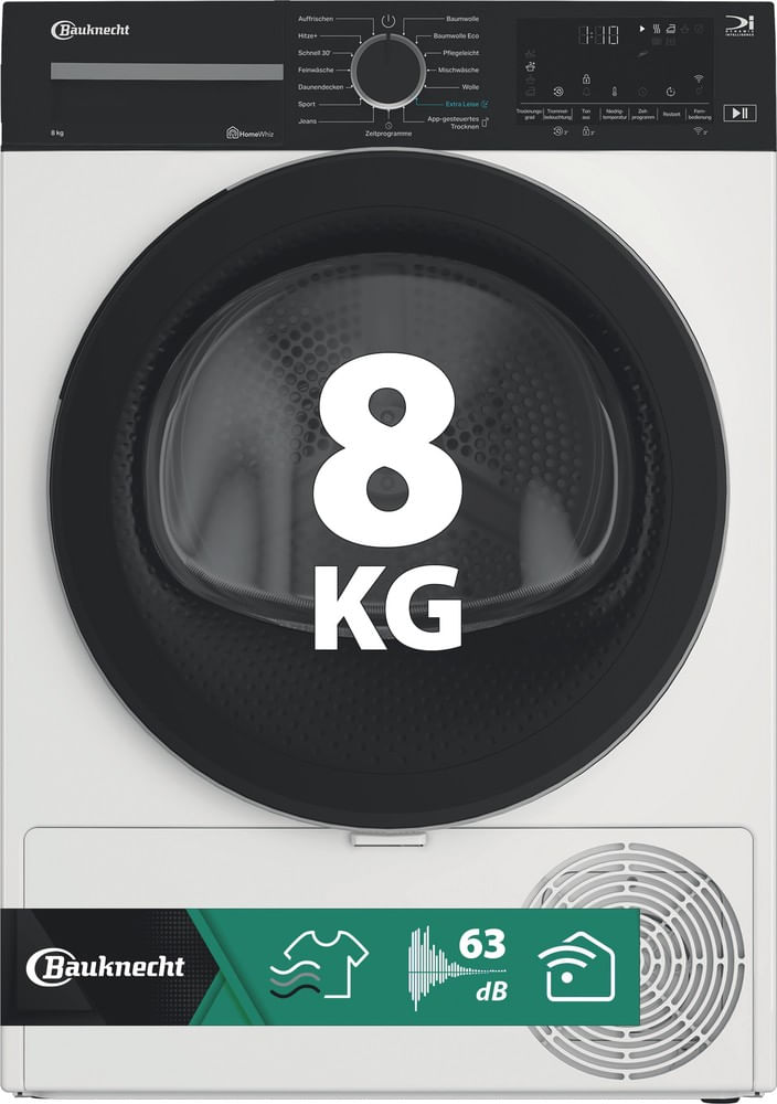 Bauknecht Wärmepumpentrockner: freistehend, 8,0 kg - BD 8C WBS