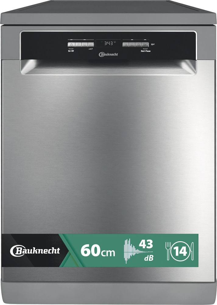 Bauknecht Geschirrspüler: 60 cm, Farbe Edelstahl - BFO 3C33 P 6.5 X