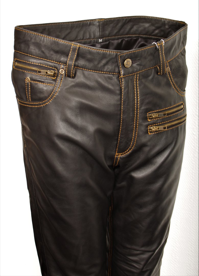 Lederhose als Leder Designer Jeans in ECHT-Leder