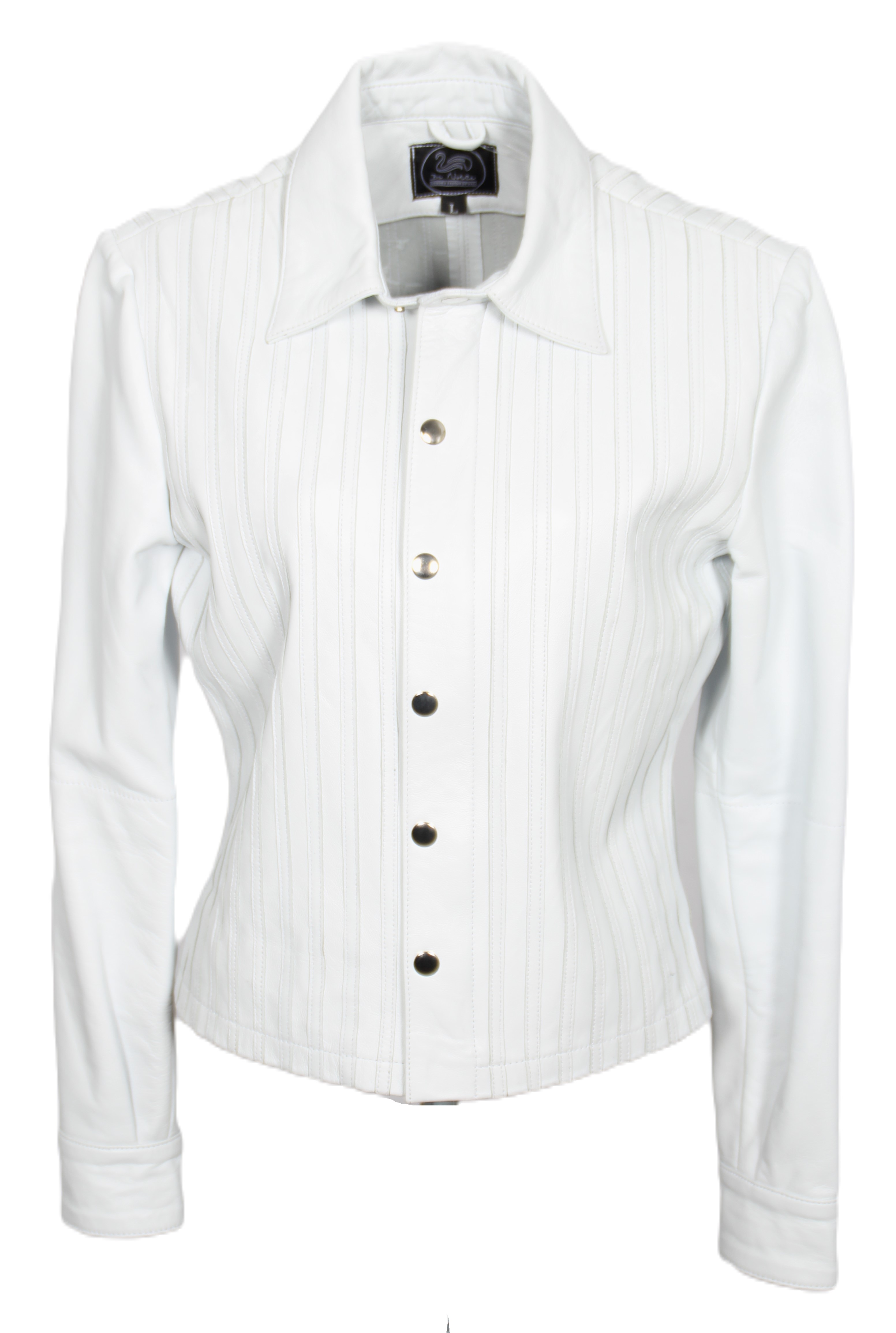 Lederbluse Lederjacke aus ECHT Leder in weiß