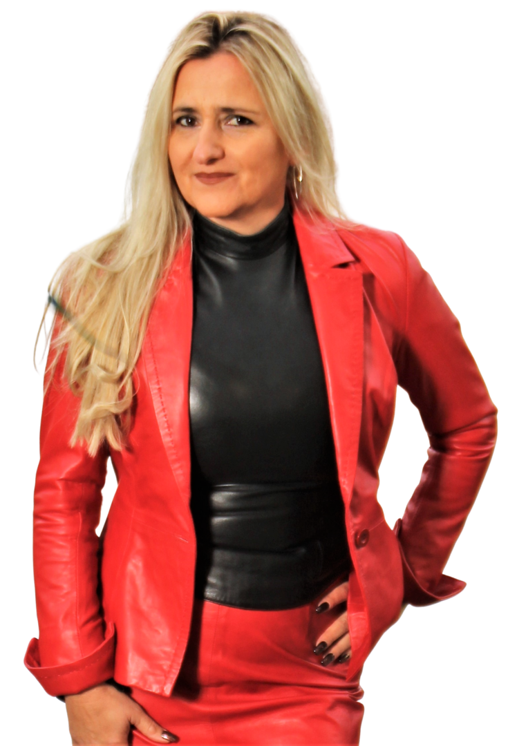 Blazer en cuir dans le style business noble rouge XL, en qualité B