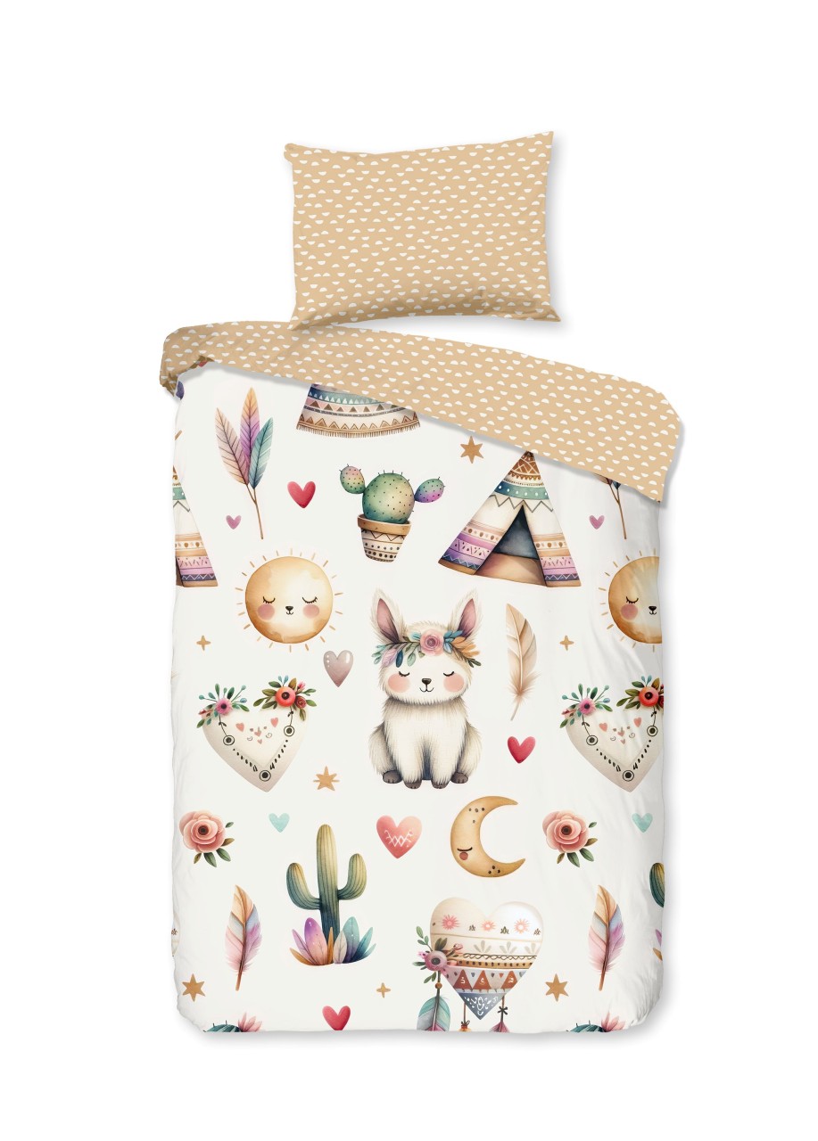 Good Morning Kinder Baby Bettwäsche 100x135 Luz Indie Vintage sand 33306