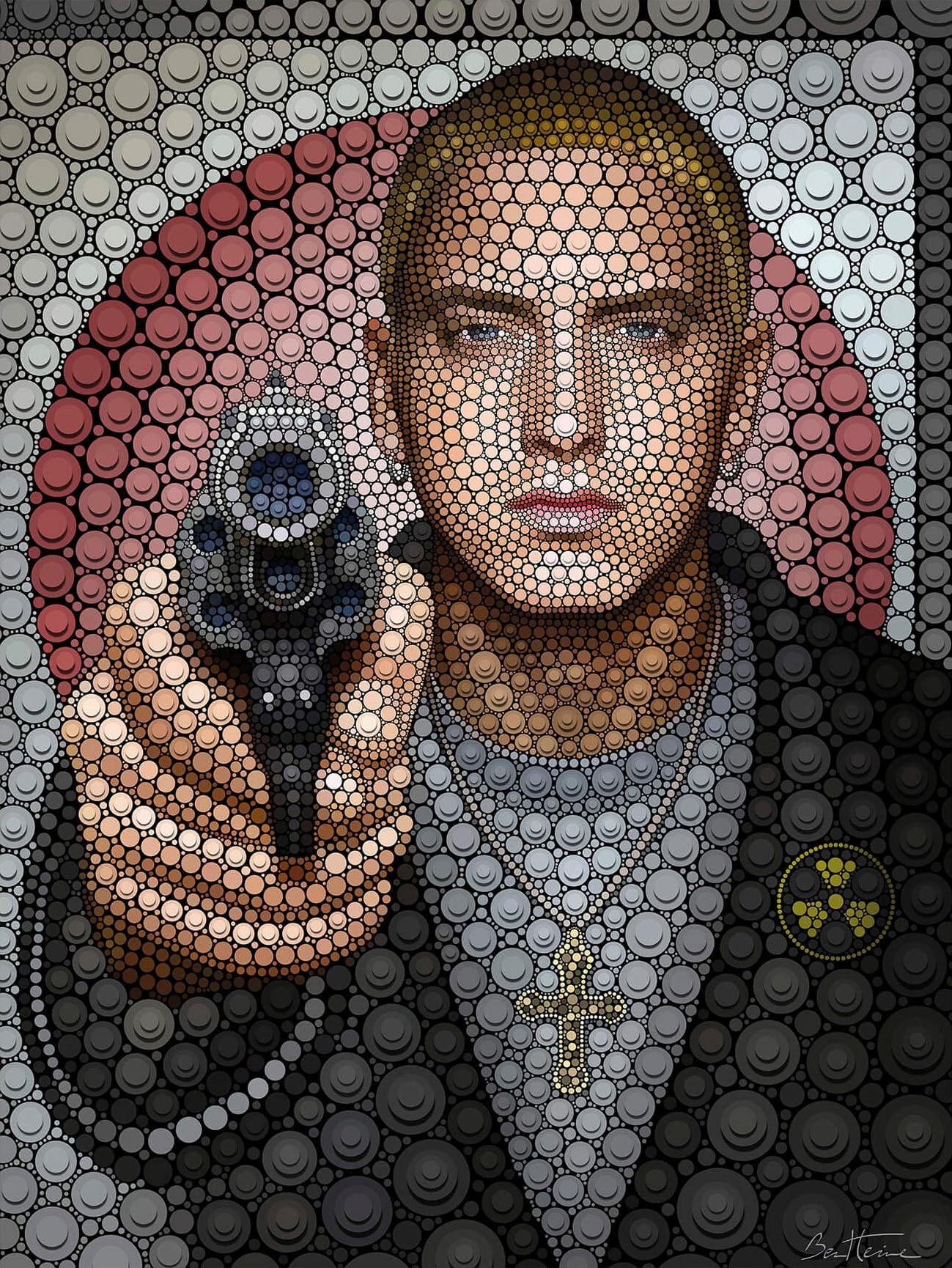 Wall-Art Poster 'Rapper Kunstdruck Eminem', Schriftzug, Poster ohne Bilderrahmen