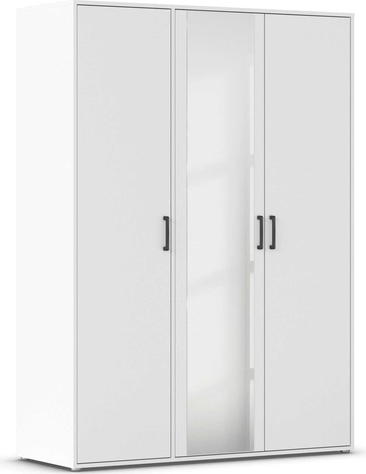 rauch Drehtürenschrank 'Kleiderschrank Schrank Garderobe Wäscheschrank VOYAGER' in 3 verschiedenen Ausstattungen BASIC/CLASSIC/PREMIUM, mit modernen Griffen in Graumetallic und Spiegel