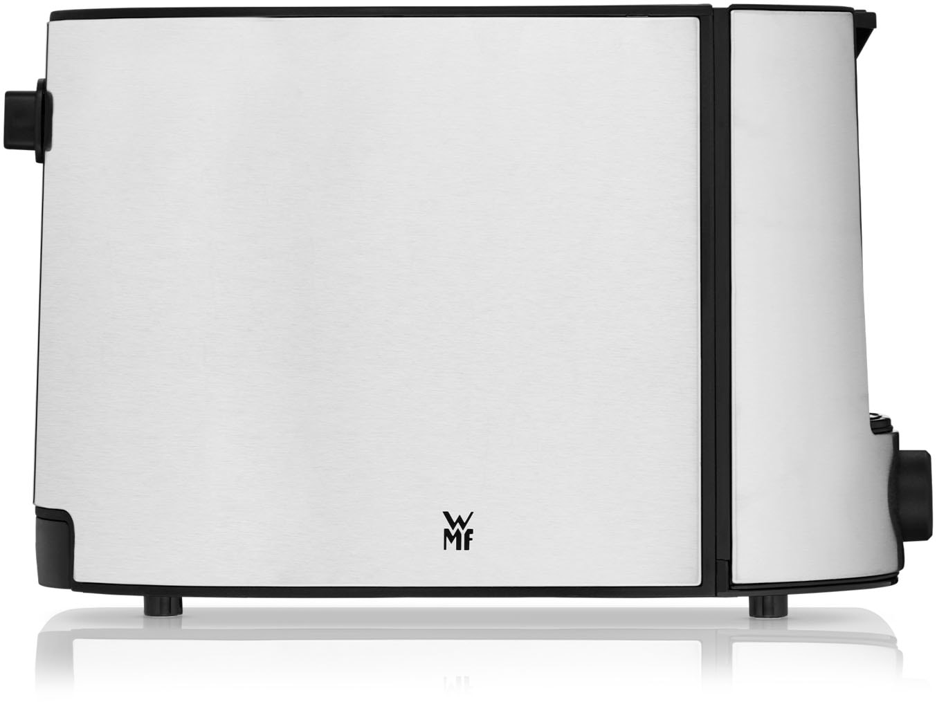 WMF Toaster 'Bueno Pro, 2-Scheiben-Toaster mit integriertem Brötchenaufsatz' 2 kurze Schlitze für 2 Scheiben 870 W 6 Bräunungsstufen, Brotzentrierung, Krümelschublade, Cromargan Gehäuse