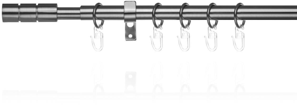 LICHTBLICK ORIGINAL Gardinenstange 'Gardinenstange Zylinder, 20 mm, ausziehbar, 1 läufig 130 - 240 cm' Ø 20 mm 1 läufig-läufig ausziehbar Einläufige Vorhangstange mit Ringen für Gardinen und Stores.