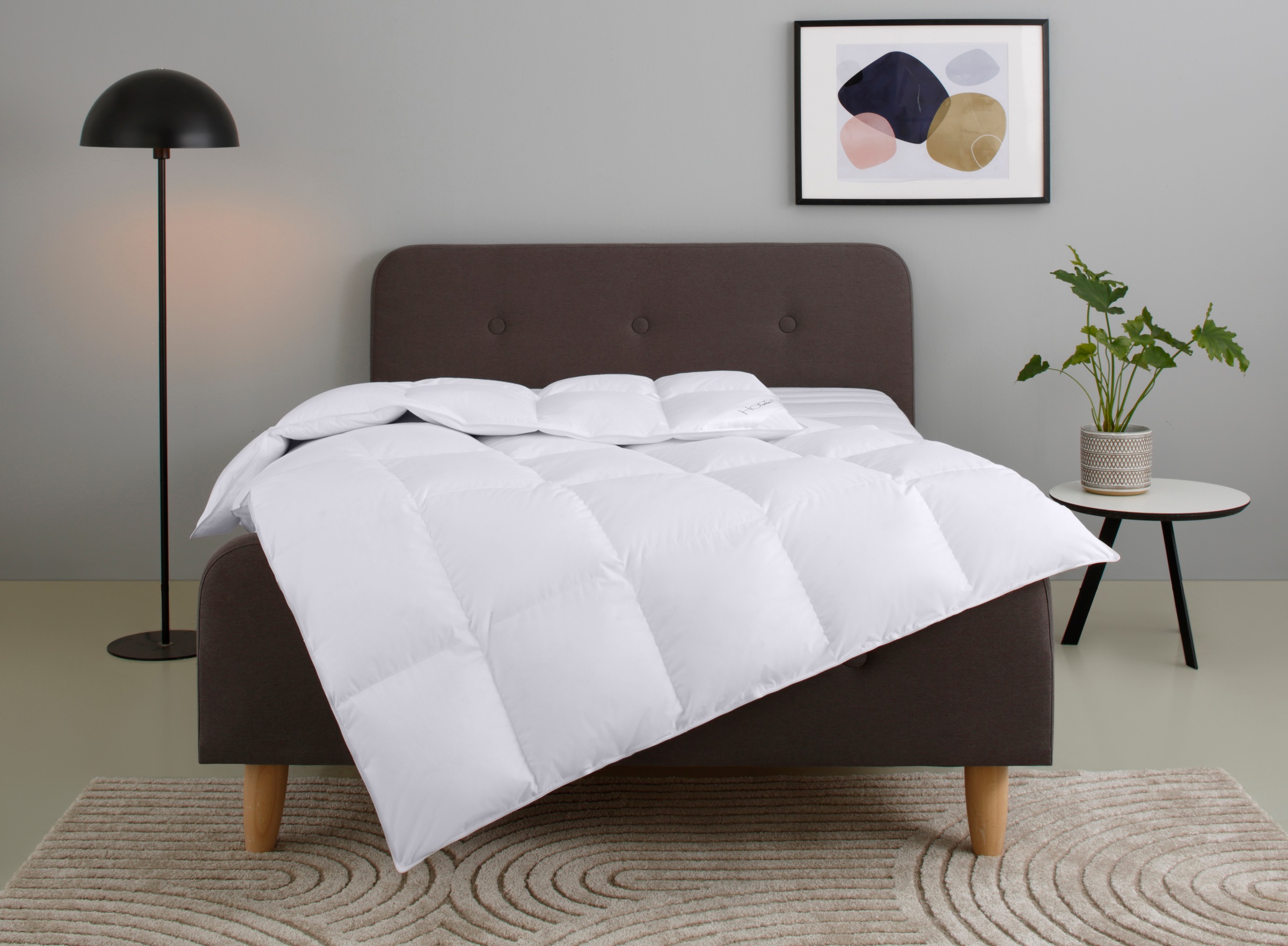 Home affaire Daunenbettdecke 'Litrone, Bettdecke 135x200 cm, 155x220 cm, 200x200 cm, 240x220 cm' warm Füllung 100Gaensedaunen Bezug Baumwolle 1 Stk. tlg. Bettdecken, Sommer, Winter, Ganzjahresdecke, Decke, Made in Germany