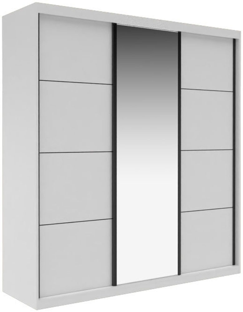 OTTO home Schwebetürenschrank 'Tonara Schrank, Kleiderschrank 2,00m Breite, Schiebetürenschrank' Schrank mit leichtgängiger Schiebetür, in 4 Farben, Top Ausstattung, inklusive Spiegeltür, 2 Kleiderstangen, 4 Schubkastenauszügen