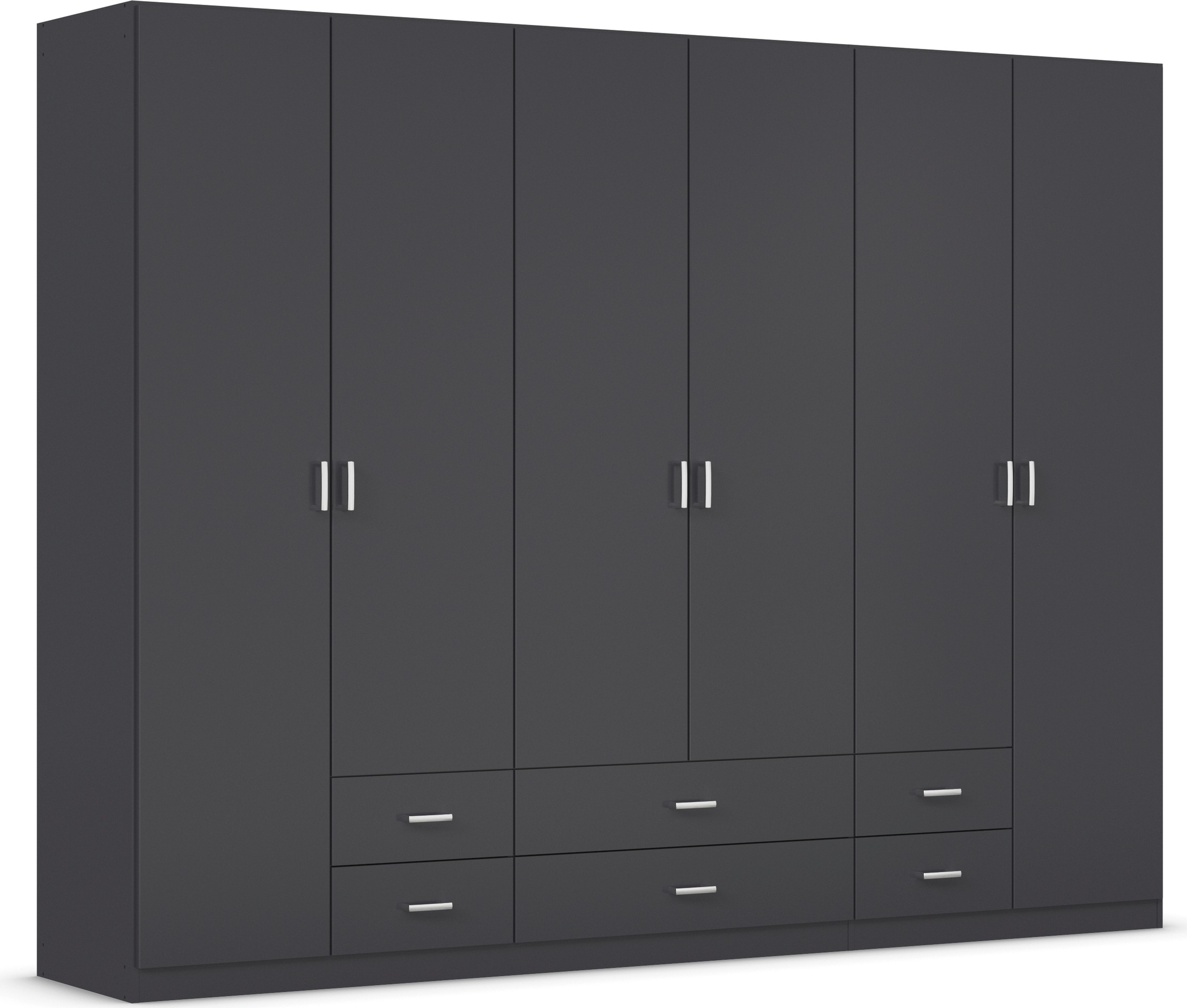 rauch Drehtürenschrank 'Kleiderschrank Garderobe GAMMA Breiten 91/136/181/226/271/315/360 cm' in 3 Ausstattungen BASIC/CLASSIC/PREMIUM (inkl. SOFT-CLOSE-Funktion), mit Schubladen, verschiedene Griff-Varianten TOPSELLER MADE IN GERMANY
