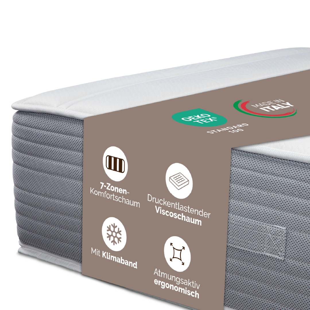 DI QUATTRO Visco-Matratze 'Matratze Boxspringlook, integrierter Topper, in 90x200 cm erhältlich' 30 cm hoch 1 Stk. tlg. Matratze in 90x200 und 140x200 cm erhältlich, extrahohe Matratze