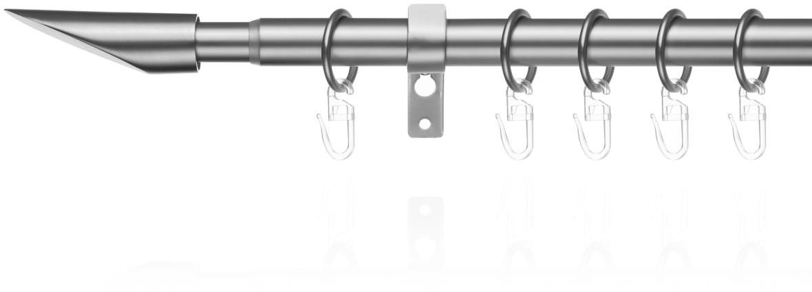 LICHTBLICK ORIGINAL Gardinenstange 'Gardinenstange Lipstick, 20 mm, ausziehbar, 1 läufig 130 - 240 cm' Ø 20 mm 1 läufig-läufig ausziehbar Einläufige Vorhangstange mit Ringen für Gardinen und Stores.