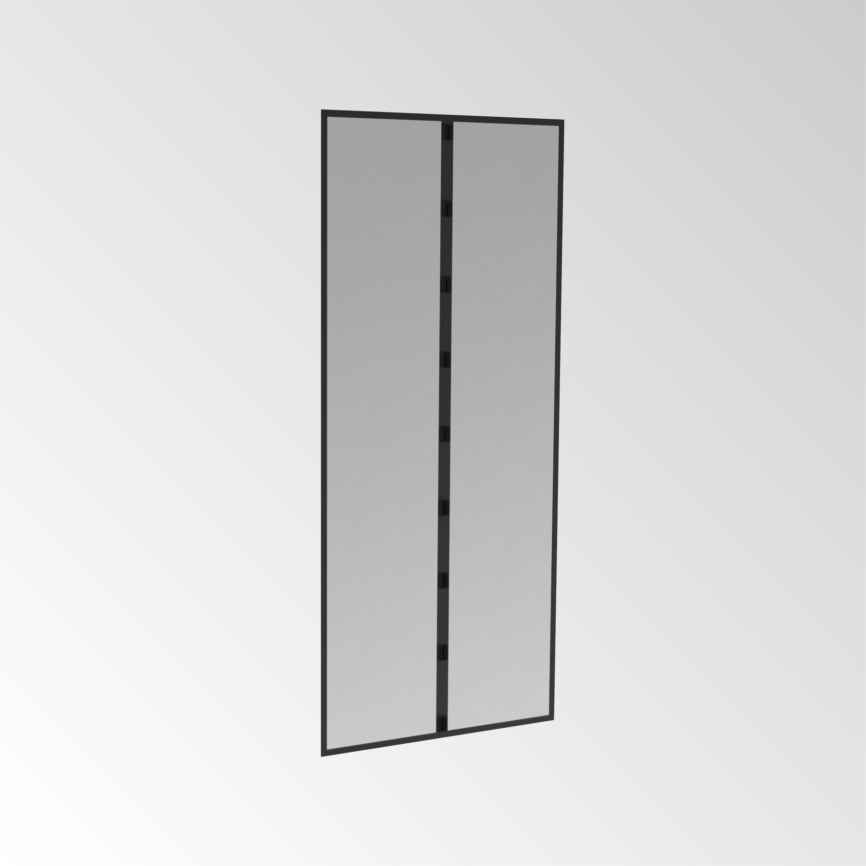 Windhager Insektenschutz-Vorhang 'Basic für Balkon- und Terrassentüren, Fliegengitter Magnetvorhang' Packung, 1 Stk. tlg. Insektenschutz mit Magneten, ohne bohren, 95 x 215 cm, anthrazit
