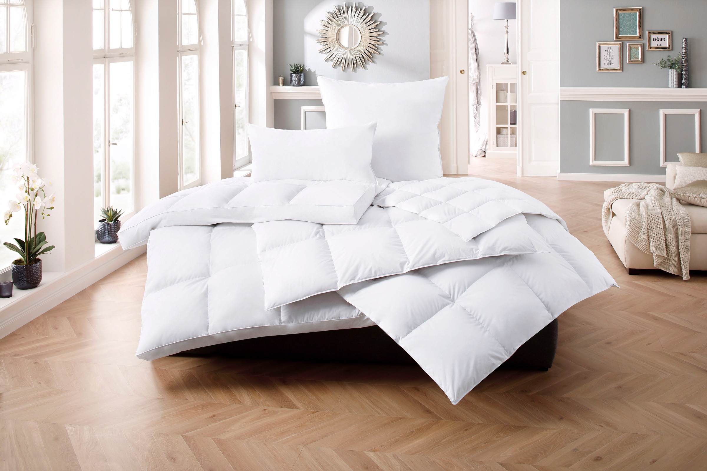 Älgdröm Daunenbettdecke 'Loftet, Bettdecke 135x200, 155x220 cm und weitere Größen' extrawarm Füllung 90Daunen10Federn 1 Stk. tlg. Bettdecken, Sommer, Winter, Decke ist Made in Green zertifiziert