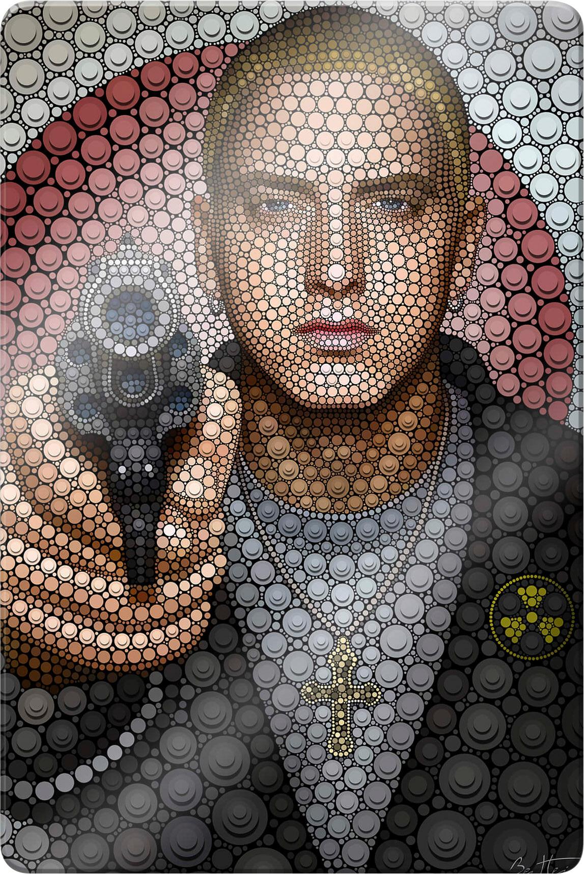 Wall-Art Glasbild 'Kunstdruck Rapper Eminem', Person, Glasposter modern