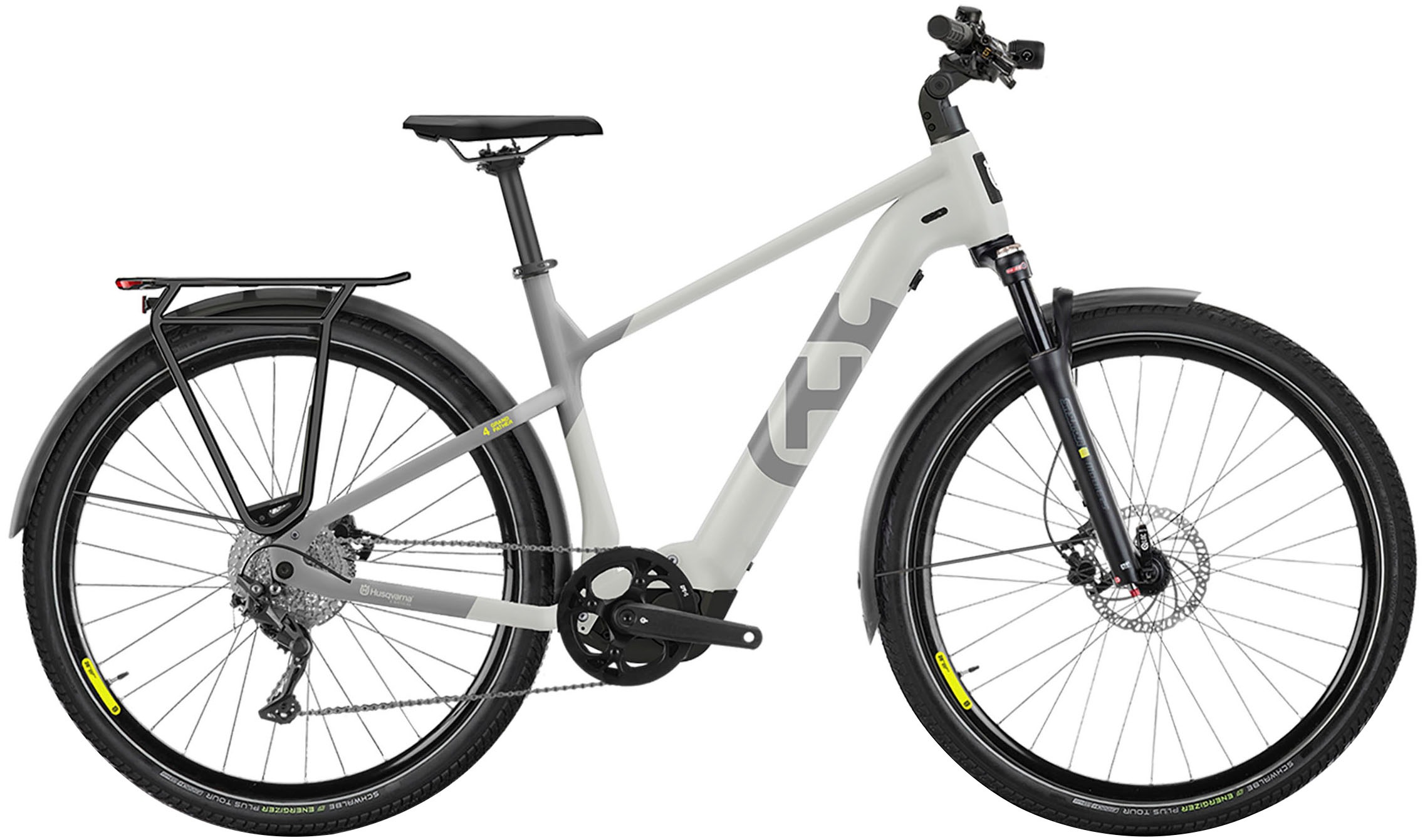 Husqvarna E-BICYCLES 'E-Trekkingbike Grand Pather 4' 11 Gang Tektro RD-M550 Schaltwerk Kettenschaltung Mittelmotor 250 W 28 Zoll, Yamaha Motor, Scheibenbremsen, mit Straßenzulassung, Pedelec, Elektrofahrrad für Herren