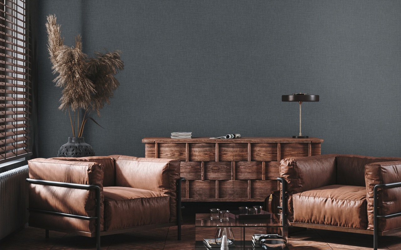 living walls Vliestapete 'Stories of Life Struktur Vliestapete Schwarz moderne Tapete' Leinenoptik einfarbig uni leicht strukturiert Design Tapetenrolle für Wohnzimmer Tapeten Wohnzimmer Schlafzimmer