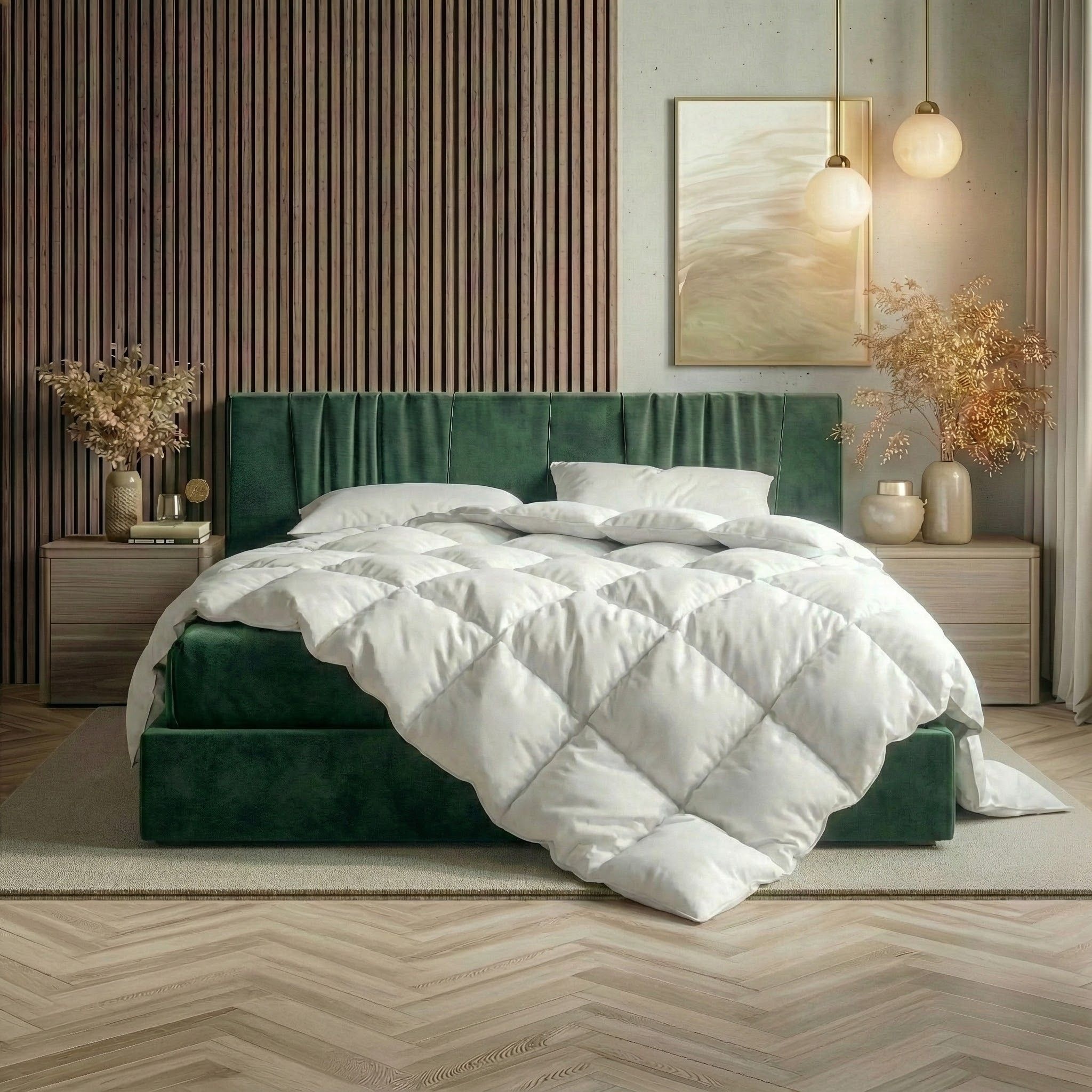 RIBECO Federbettdecke 'Laram, Bettdecken für Sommer oder Winter, Made in Germany' extrawarm Füllung 90 % Federn, 10 % Daunen 1 Stk. tlg. Super Preis-Leistung, Bettdecke 135x200 cm oder 155x220 cm, Decke