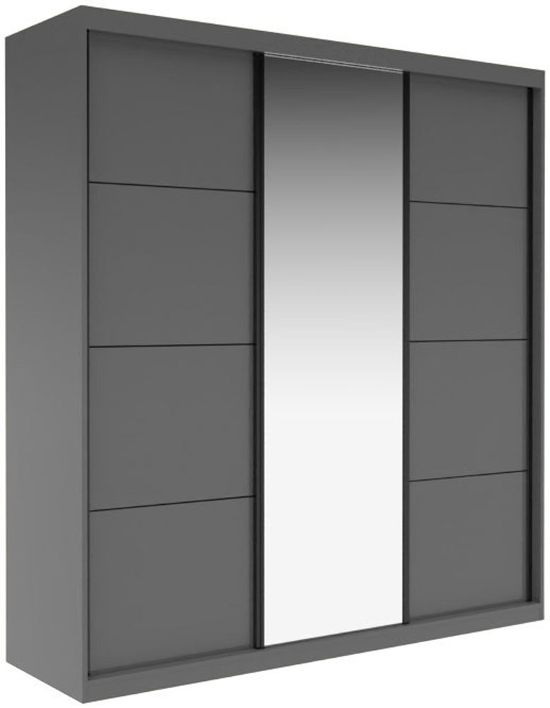 OTTO home Schwebetürenschrank 'Tonara Schrank, Kleiderschrank 2,00m Breite, Schiebetürenschrank' Schrank mit leichtgängiger Schiebetür, in 4 Farben, Top Ausstattung, inklusive Spiegeltür, 2 Kleiderstangen & 4 Schubkastenauszügen
