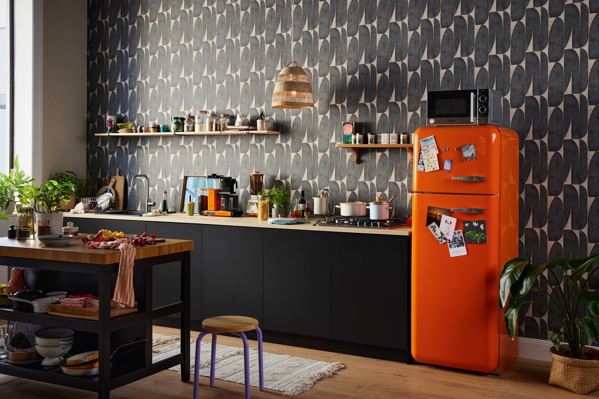 living walls Vliestapete 'Stories of Life Vintage Mustertapete Blätter Beieg Schwarz' Wald botanisch floral leicht strukturiert Design Vlies-Tapete für Schlafzimmer Tapeten Wohnzimmer Schlafzimmer