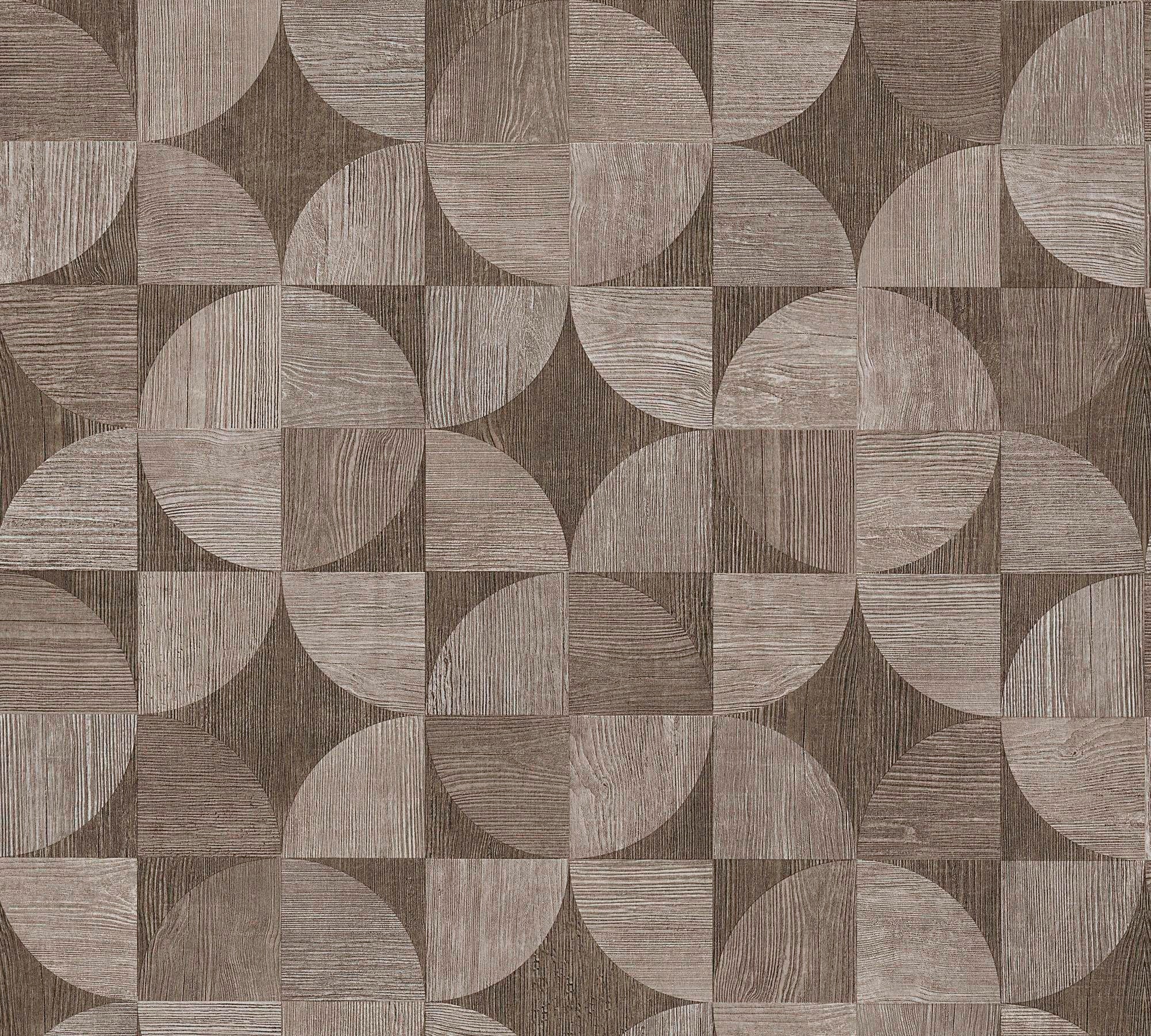 living walls Vliestapete 'Metropolitan Stories Nils Olsson Copenhagen' Holz gestreift realistisch leicht strukturiert Grafik Tapete Vintage Tapeten Wohnzimmer Schlafzimmer Küche Flur Optik