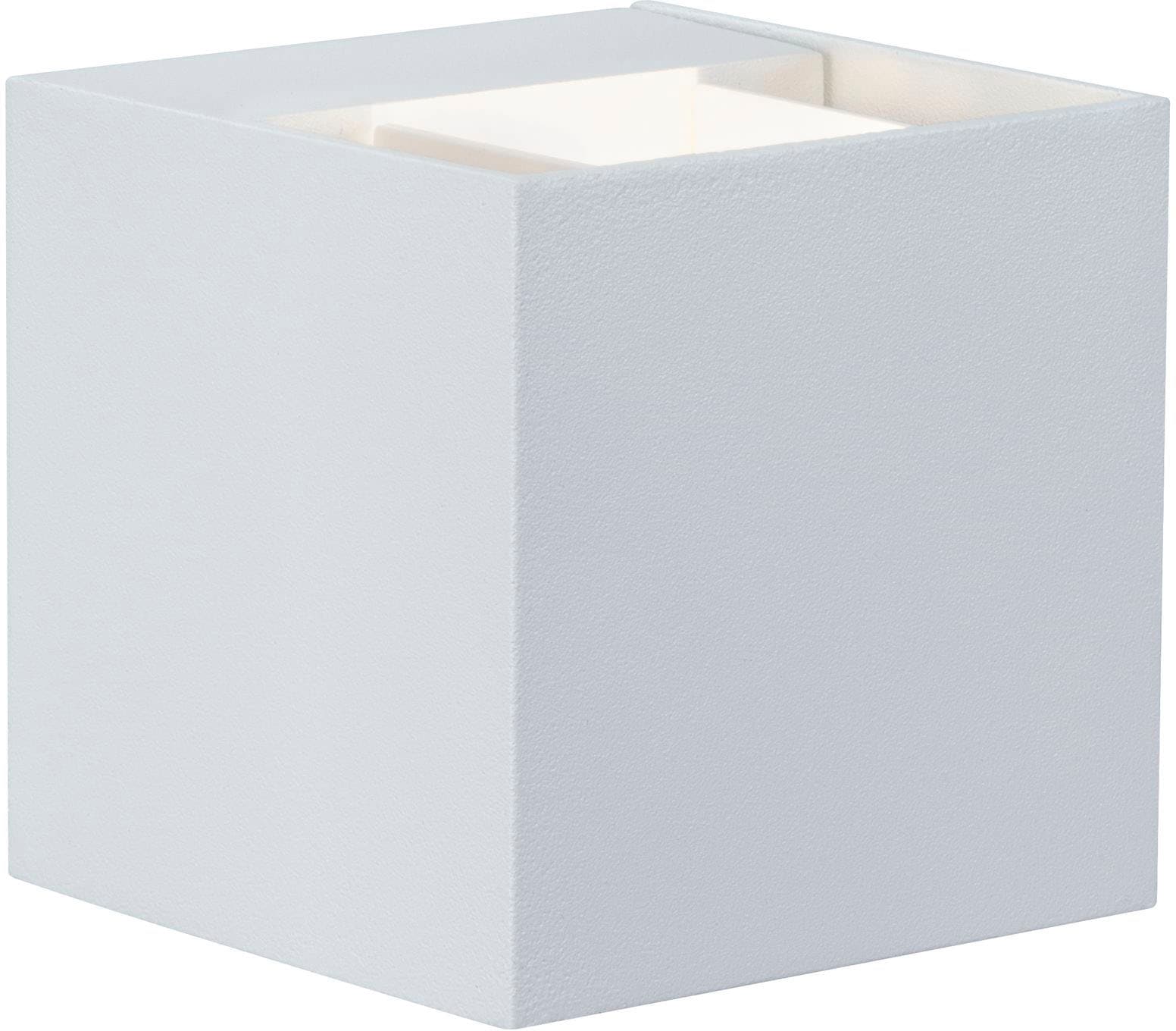 Paulmann LED Außen-Wandleuchte 'Outdoor 230V Cybo LED 2x3,5W 230V IP65 eckig 80x80mm Grau Aluminium' 1 Stk. Warmweiß Outdoor 230V Cybo LED 2x3,5W 230V IP65 eckig 80x80mm Aluminium